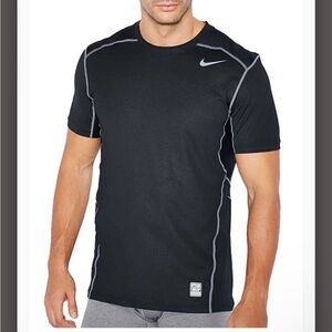 Nike Pro Combat Hypercool Dri Fit Fitted Tee Performance Black Size Medium